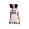 Under Armour Letter Round Neck Short Sleeve T-Shirt Women Tops Modern-Gray 1383046-011