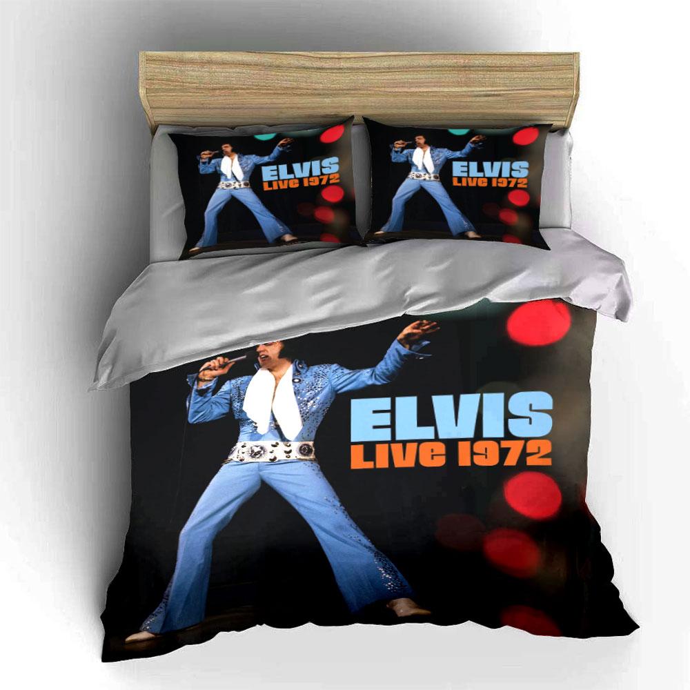 Elvis Presley Performance Design. Bettwäsche-Sets Bettbezug-Sets Bettbezüge Kissenbezüge(1*Bettbezug 2*Kissenbezüge ohne Bettdecke)