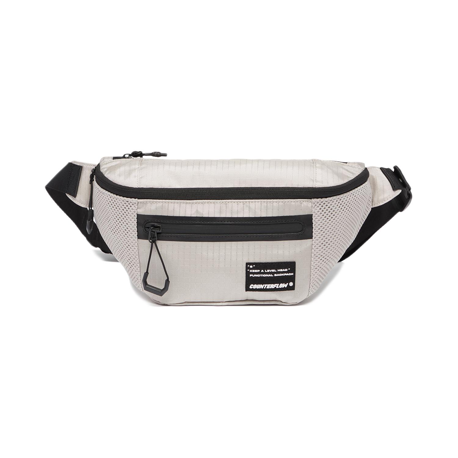 Li Ning Бег Фитнес Спорт Сумка на молнии на грудь или пояс Унисекс Серый ABLT129-2 Gray