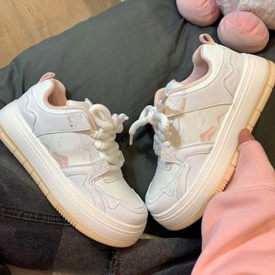 Małe białe buty damskie wiosna i lato nowe buty na platformie casualowe buty typu bread modne niszowe sportowe modne buty typu board