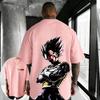 Dragon Ball Anime Vegeta Printed T-shirt 2026 Men's and Women's Summer New Style Street Versatile Casual Cotton Short Sleeve Top