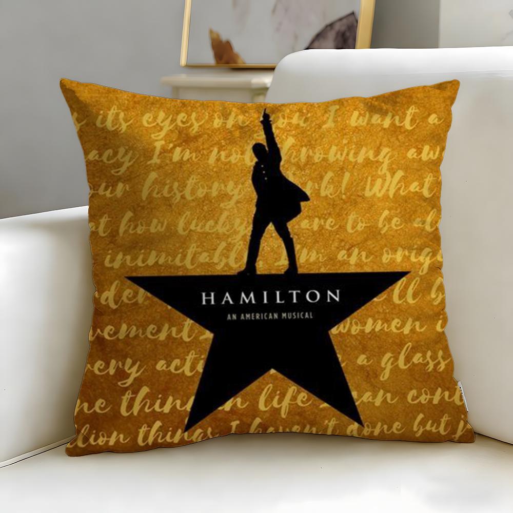 Κλασικό Μουσικό Hamilton Κάλυμμα Μαξιλαριού Μαλακό Εύκολο Πλύσιμο Θήκη Μαξιλαριού Ευέλικτο για Καναπέ Κρεβάτι Ταξίδι και Γραφείο