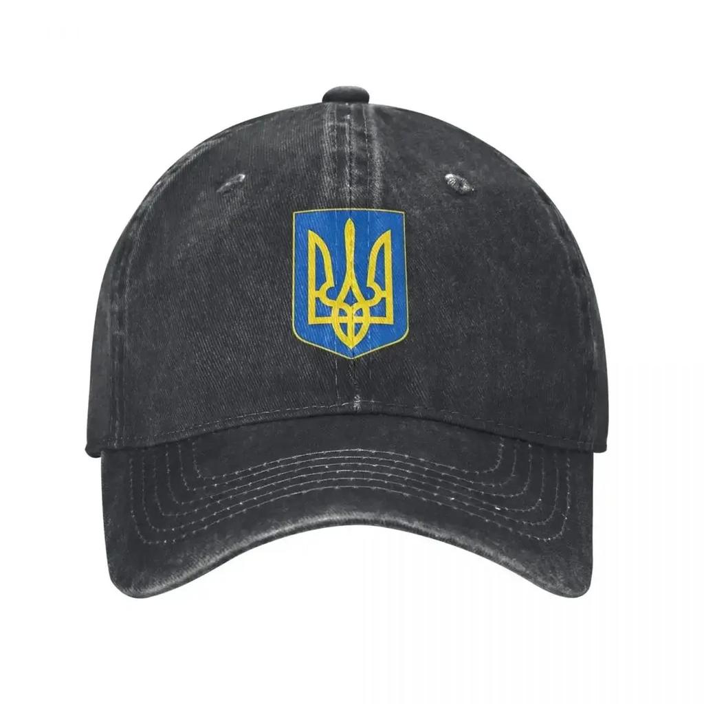 2025 Summer Coat of Arms Baseball Cap for Couple Women Ukrainian Flag Vintage Dad Hats Wholesale Outdoor Sports Baseball Caps