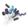 120 Stück 12 Typen Elektrolytkondensator Sortimentskit 0,22–470UF 50V 16V Schwarze In-Line-Kondensatoren