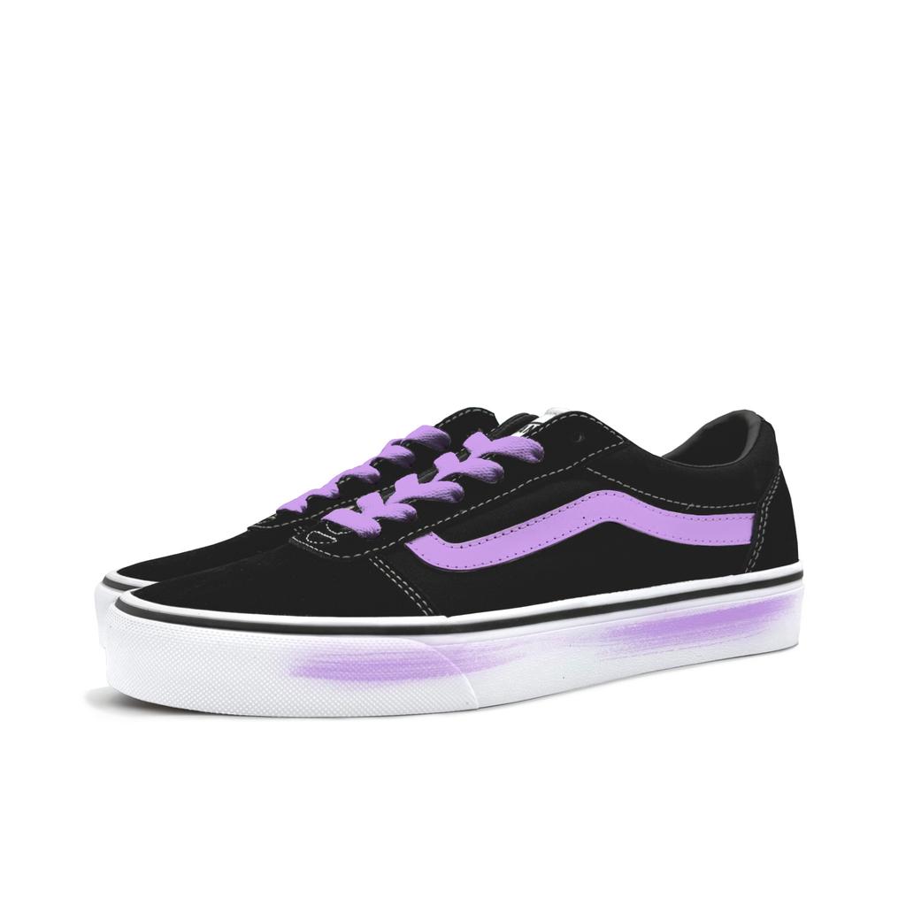 Vans Ward Abrasion Resistant Abrasion Resistant Low top Skateboard Shoes Men's Black Purple VN0A36EMC4R(Team613-)