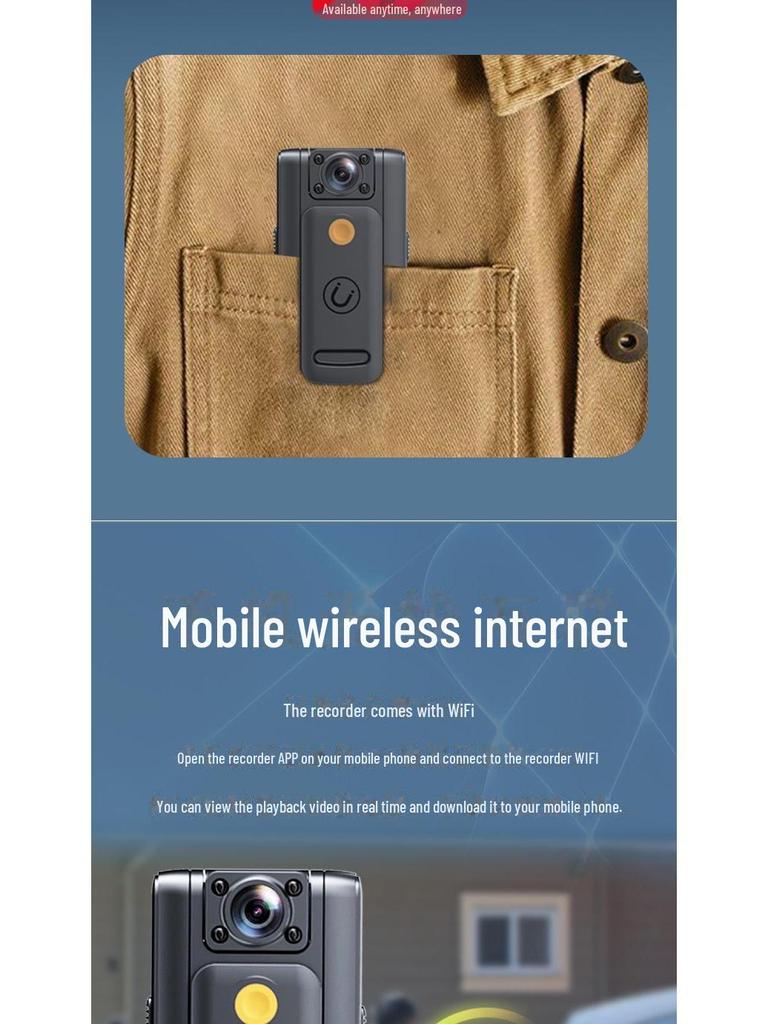 HD Chest-Worn Cycling DV Camera for Express Delivery & Law Enforcement