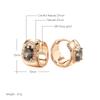 Fashion Colorful Natural Zircon Big Drop Earrings For Women  Rose Gold Color Fashion Party Daily Jewelry Accessories