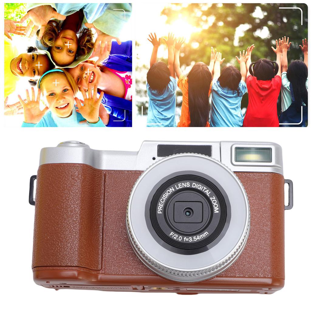 4K Digital Camera Autofocus 64MP Vlog Camera with 2.8 Inch 180 Degree   Screen Travel Camara for Photography