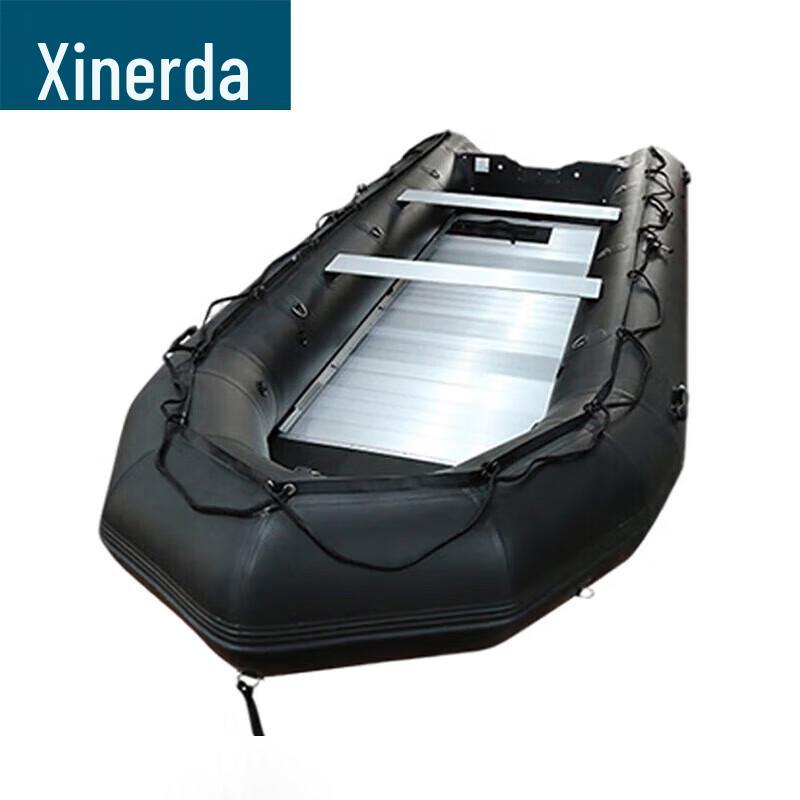 Xinruida Black King Kong Heavy-Duty Inflatable Fishing & Assault Boat
