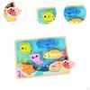 Wooden Jigsaws Puzzle Early Learning Toy Sturdy Developmental Montessori Toys for Baby 1 2 3 Year