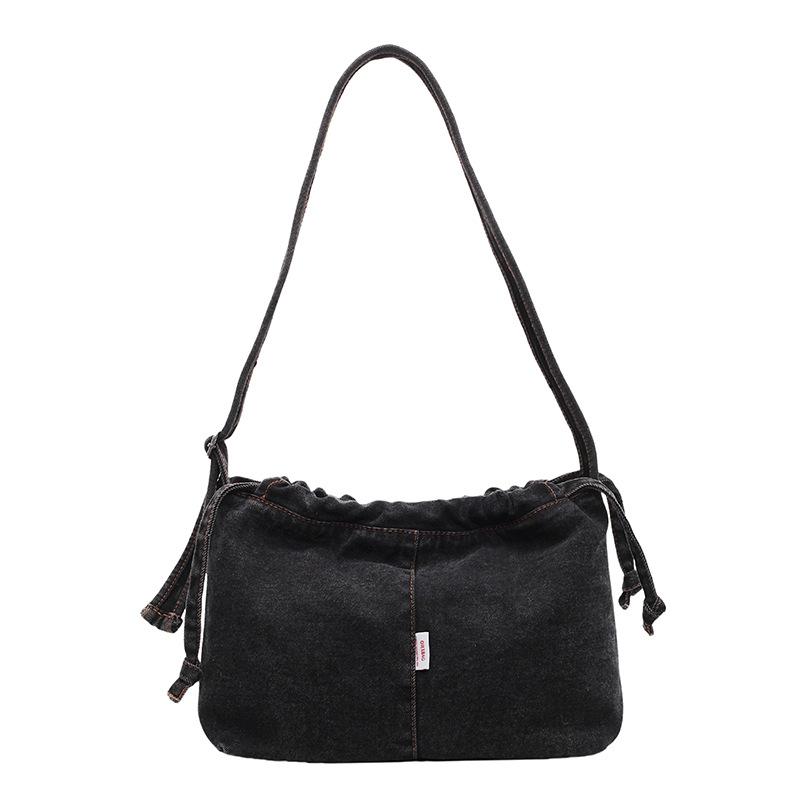 New Niche Fashion Korean Casual Denim Tote Bag Commuter Versatile Large Capacity Lightweight Messenger Bag