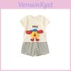 Childrens Summer Cotton Tshirt And Shorts Set With Cartoon Prints For Kids Ages 3 To 8