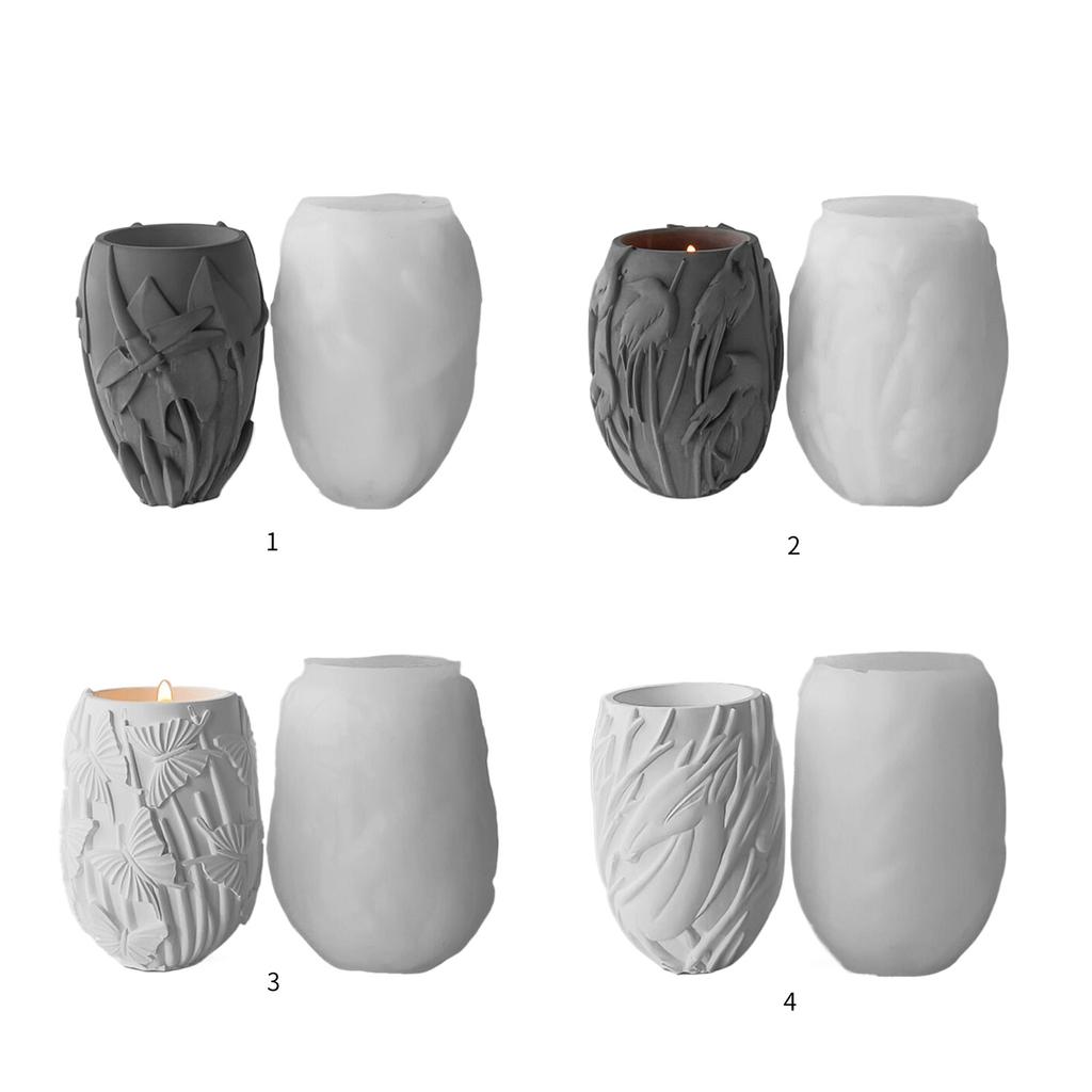 Versatile Silicone Planter and Candle Holder Molds Flexible Silicone Brush Container Mold Personalized Candle Cup Mold