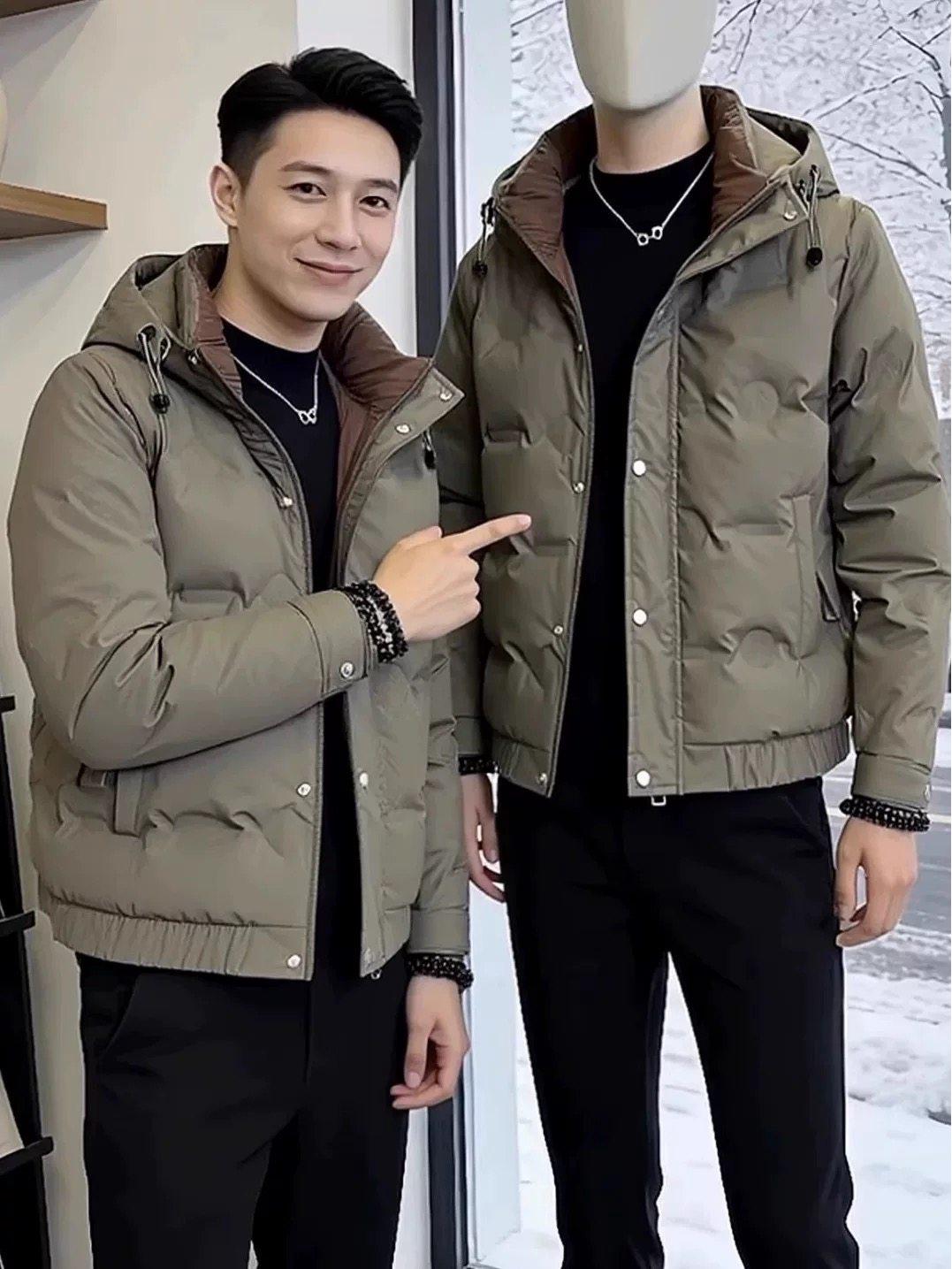 

Men s High-End 2025 Wash-Free Stand Collar Down Jacket 2XL [approx. 65-72 kg]