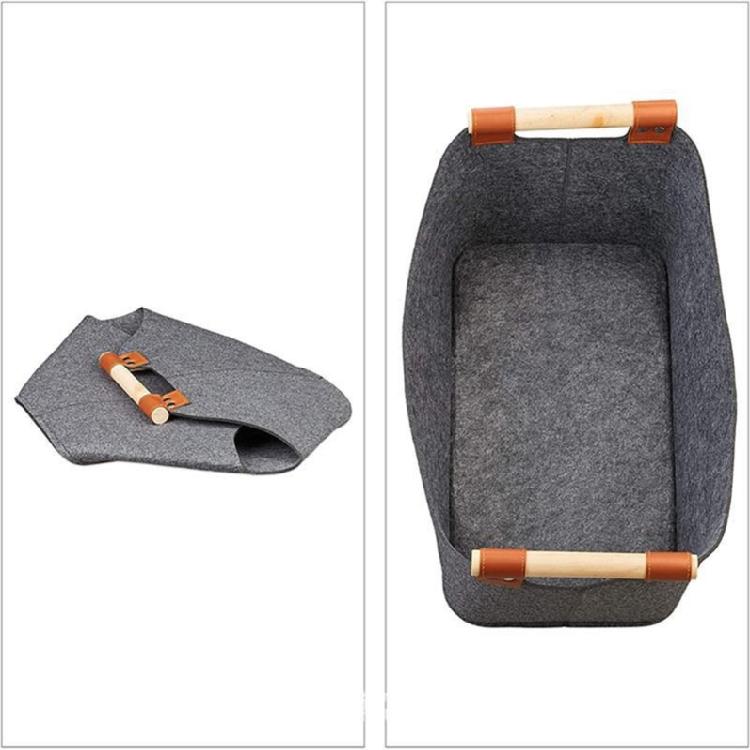 Functional Felt Firewood Holder Multipurpose Felt Shopper Handheld Bag For Firewood, Groceries And Storage Needs