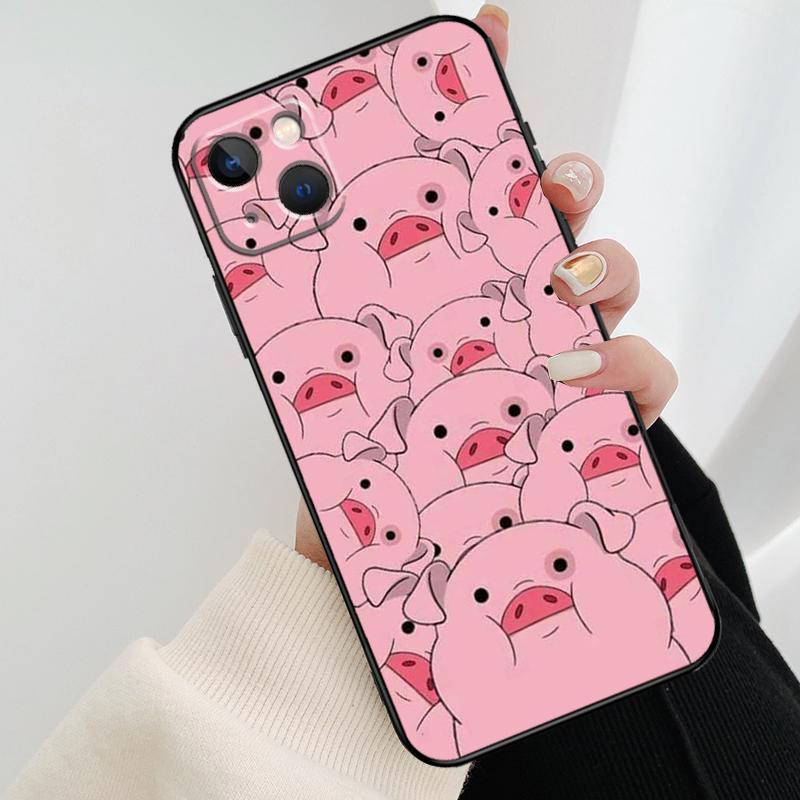 Cartoon Pig Phone Case For iPhone 17 Pro Max 14 13 12 11 15 16 Pro Max mini 16 15 Plus 16e 17 Air Cover