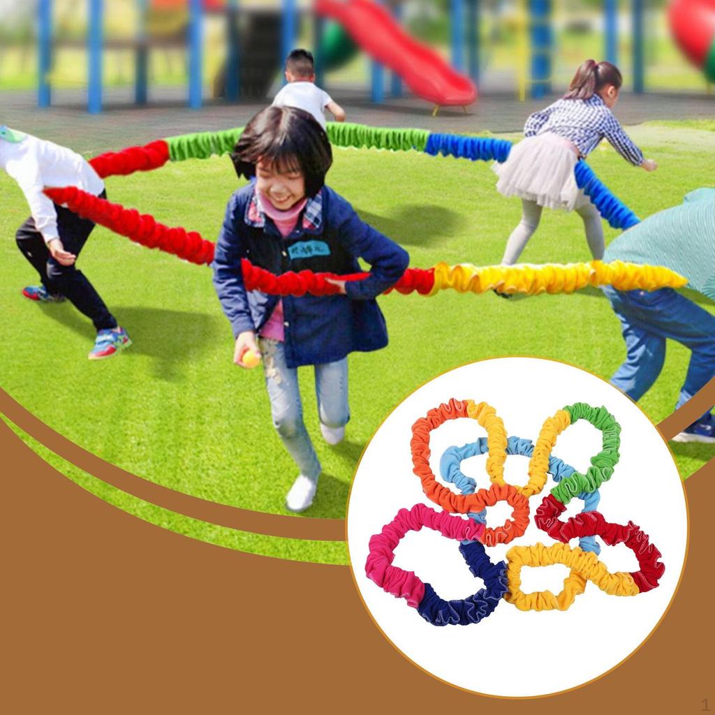 Cooperative Stretch Band Exercise Loop Multifunctional Dynamic Movement Parent Child Activities