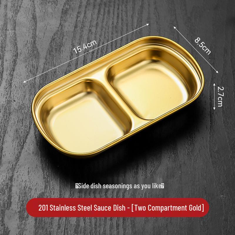 304 Stainless Steel Round Dipping Dish for Korean BBQ & Sauces