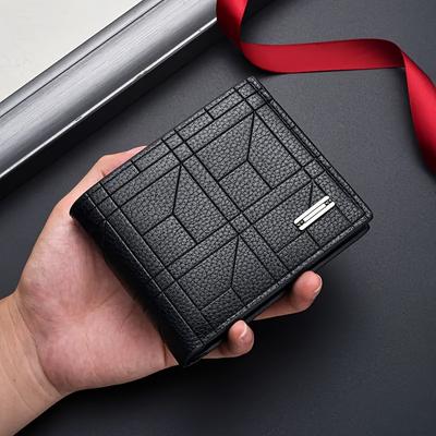 1 pezzo Portafoglio da uomo ultra-sottile ad alta capacità con più slot per carte, Elegante e durevole, Regalo ideale per uomini