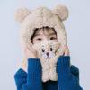 3-9Y Cartoon Hat for Girls Boys Scarf Thicken Cap Winter Hat for Kids Newborn Baby Stuff Children Hat Plus Fleece Kids Caps