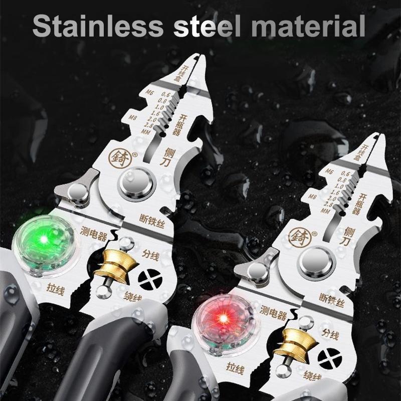 Foldable Wire Stripper With Electricity Measurement Plier For Cutting Pulling Wires Cable Electrician