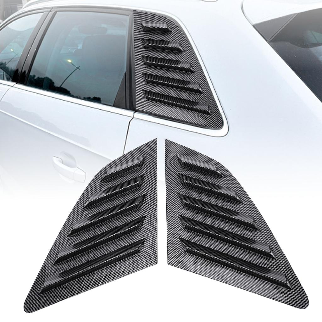 2Pcs Rear Side Window Louver Cover Left Right Rear Window   Vent Scoop Shutter Cover Blind Replacement for 8V Hatchback 2014-2020