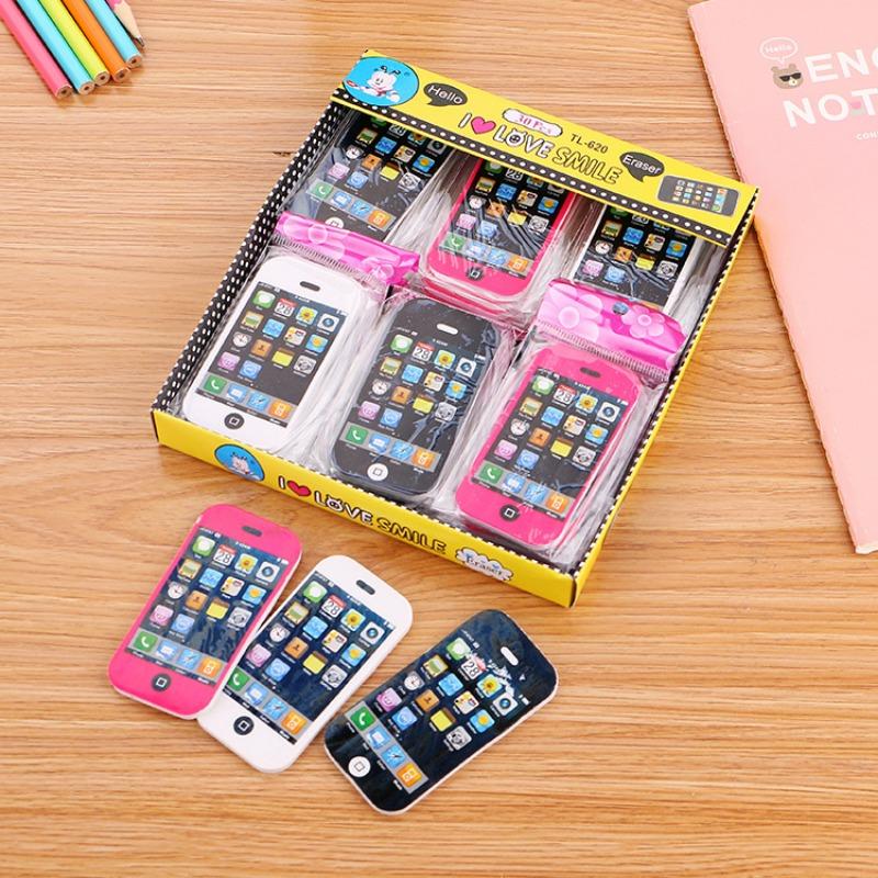 1PCS Kreative Schreibwaren Cartoon iPhone Radiergummi Grundschule Preise Geschenk Nette kinder Radiergummi