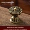 Xiangyun Copper Aromatherapy Incense Burner - Hollow Lotus Design, Three-Legged with Porous Baolian Lantern and Boshan Style.