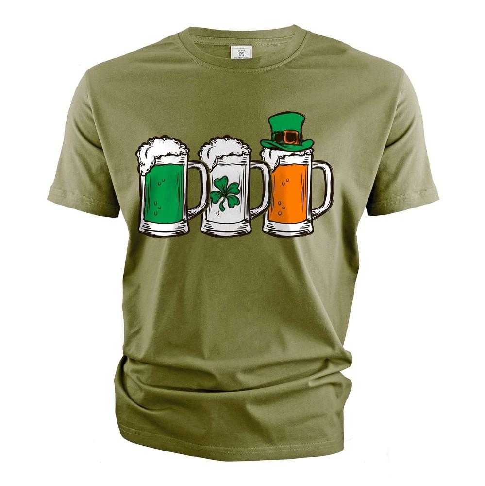 

Men s Funny St Patrick s Day T-shirt irish patriotic gift tee beer drinking tee L