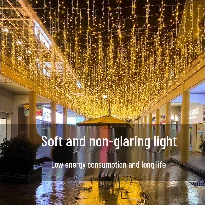 Yizhaomei Outdoor Waterproof LED Icicle & Waterfall String Lights
