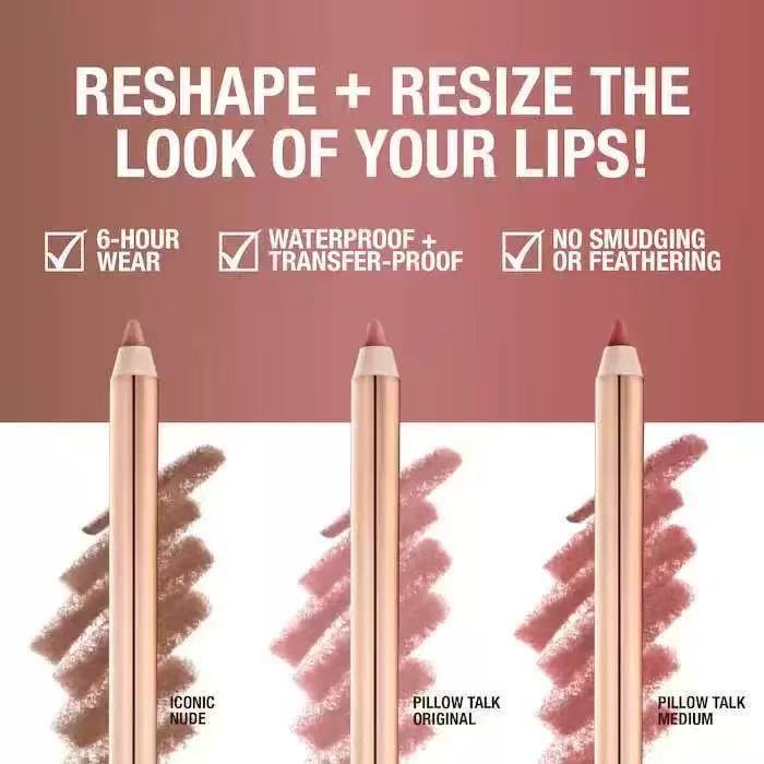 Matte Lip Liner Pencil Lipstick Set Pillow Talk 3-Piece Kit Long-Lasting Waterproof Smudge-Proof Lip Makeup Tools