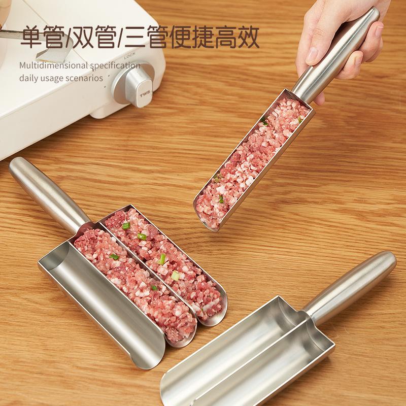 304 Stainless Steel Meatball Maker Tool, Home Use Fish Ball Shrimp Paste Mold for Rice Balls & Meat Filling