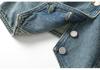 Women's V-Neck Denim Vest - Autumn 2024, Casual Single-Breasted Short Jacket