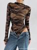 Trendy European & American Style Slim-Fit Lace Patchwork Long-Sleeve Jumpsuit