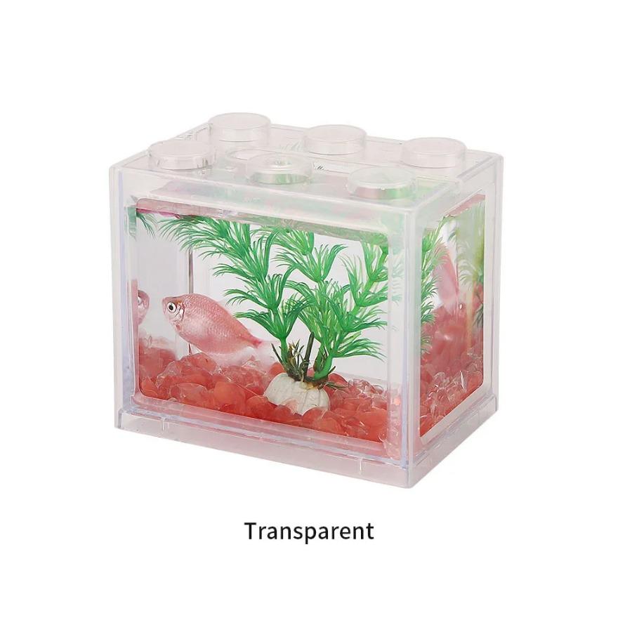 Creative Combinable Ecological Small Fish Tank Mini Aquarium Betta Fishbowl Ant Box Crawler Box DIY Aquarium Landscaping