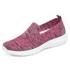 Fashion Women Casual Shoes Light Sneakers Breathable Mesh Summer knitted Vulcanized Shoes Outdoor Slip-On Sock Shoes Plus Size Tennis