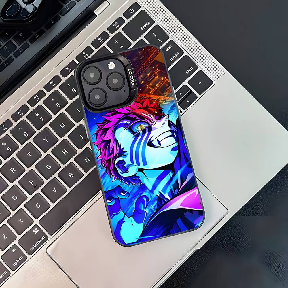 Anime A-Akaza Phone Case For iPhone 17,16,15,14,13,12,11,Pro,XS,Max,Plus,Mini,SE Black Candy Matte Shockproof Cover