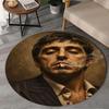 1PC Scar-face: World Is Yours Round Rug, Non-slip Chair Mat, Home Decor, Circle Carpet Perfect for Office, Bedroom, Living Room,Christmas gift
