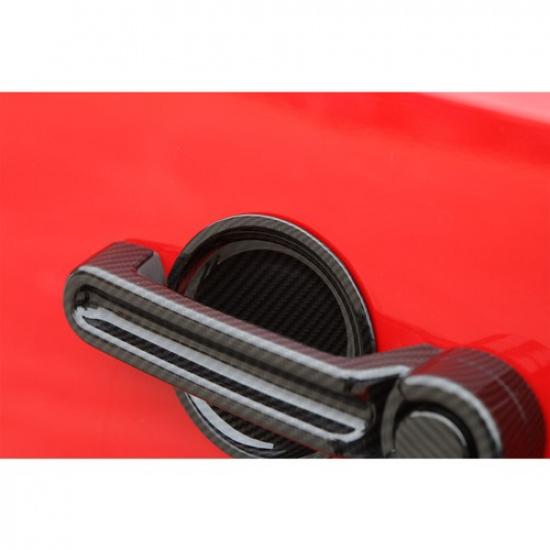 Exterior Door Handle Bowl Decor Cover Trim for Jeep Wrangler JK JKU 07-17 Carbon