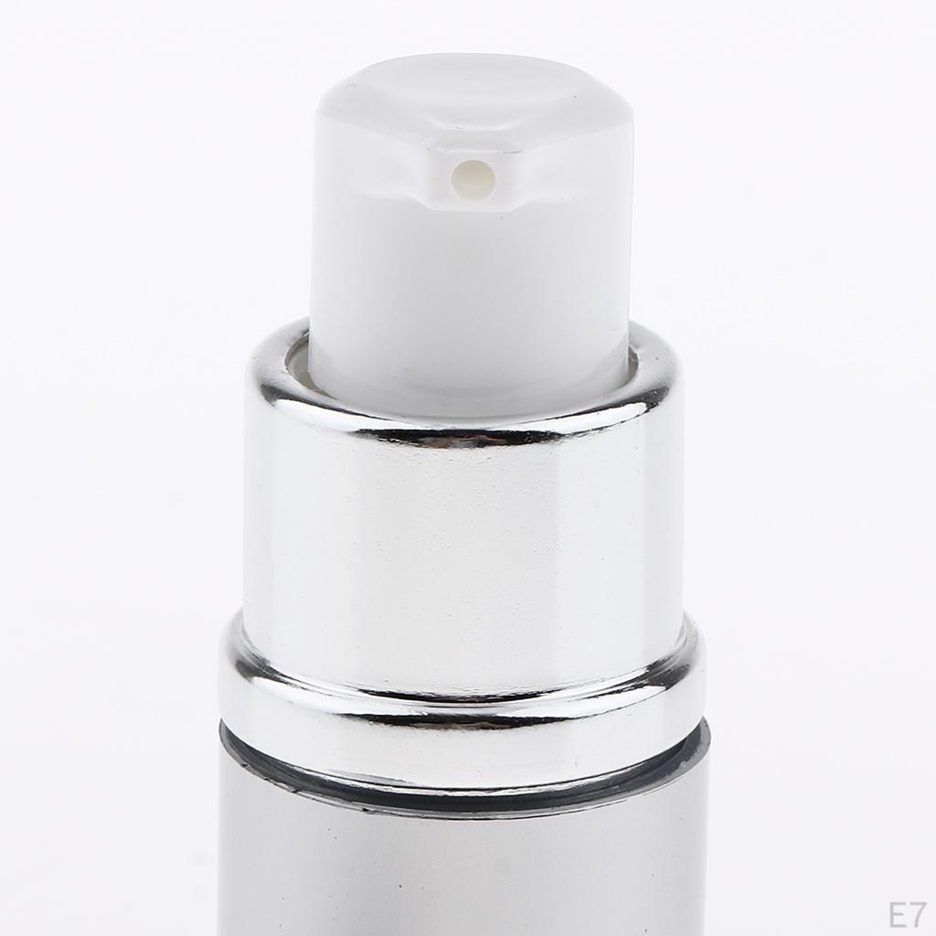 0ml Empty Mini Glass Bottle with Pump Small Container Refillable for Cosmetics, Mixes, Samples