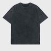 Women's Washed Distressed Short-Sleeve T-Shirt - Trendy Round Neck with Snowflake Print Logo