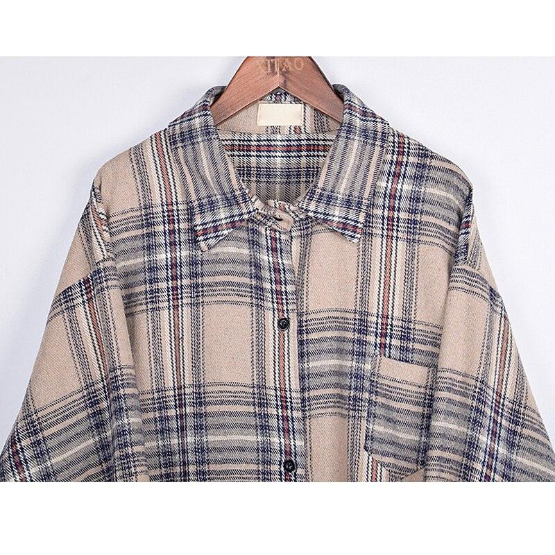 XITAO Striped lattice Blouse Fashion Women Shirt GCC2740