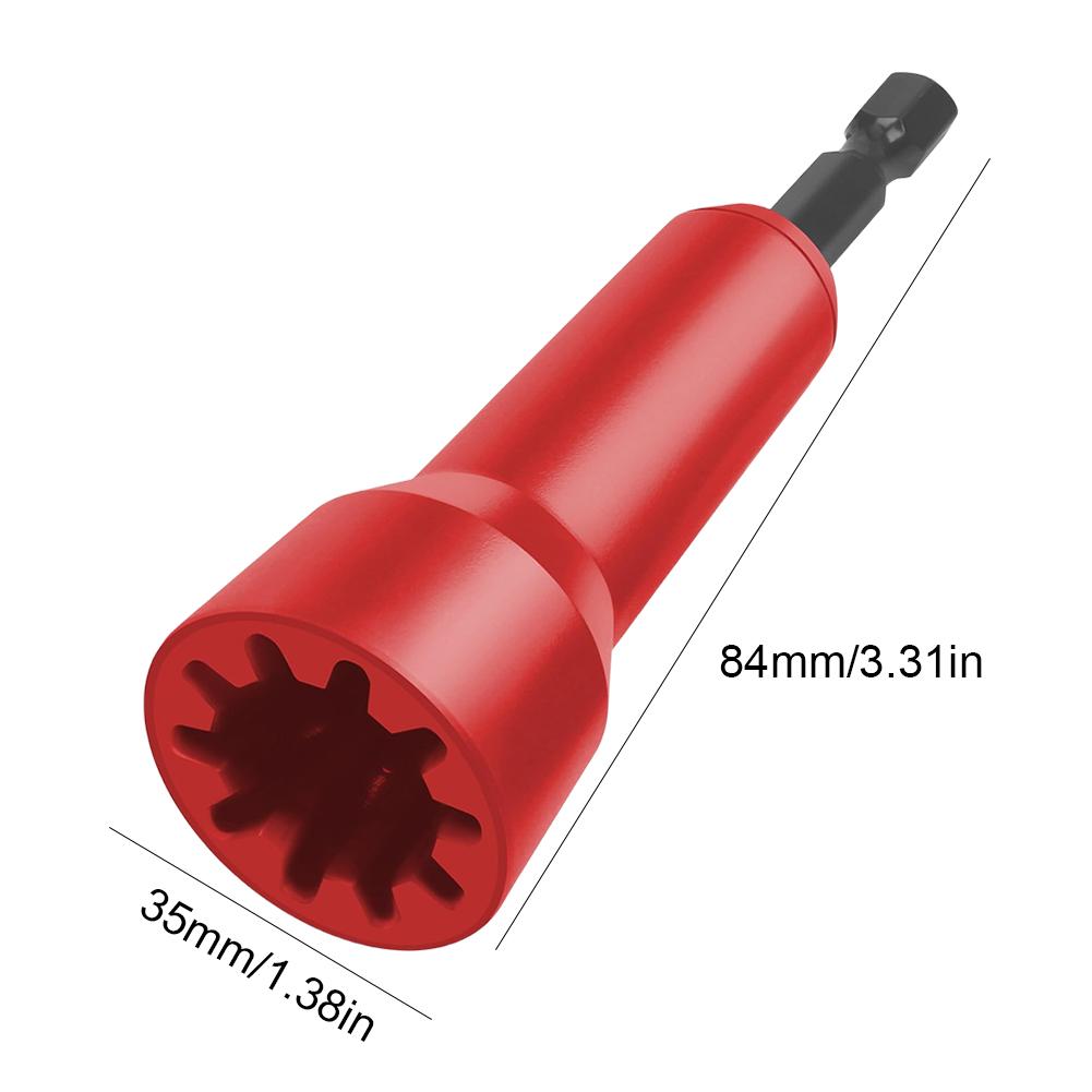 Wire Nut Twister with 1/4 Chuck Spin Twisting Wire Connector Socket (Red)