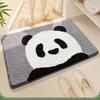 Cartoon Panda Bathroom Floor Mat, Toilet Door Absorbent Foot Mat, Household Bathroom Door Mat, Cashmere Dirt-resistant Carpet