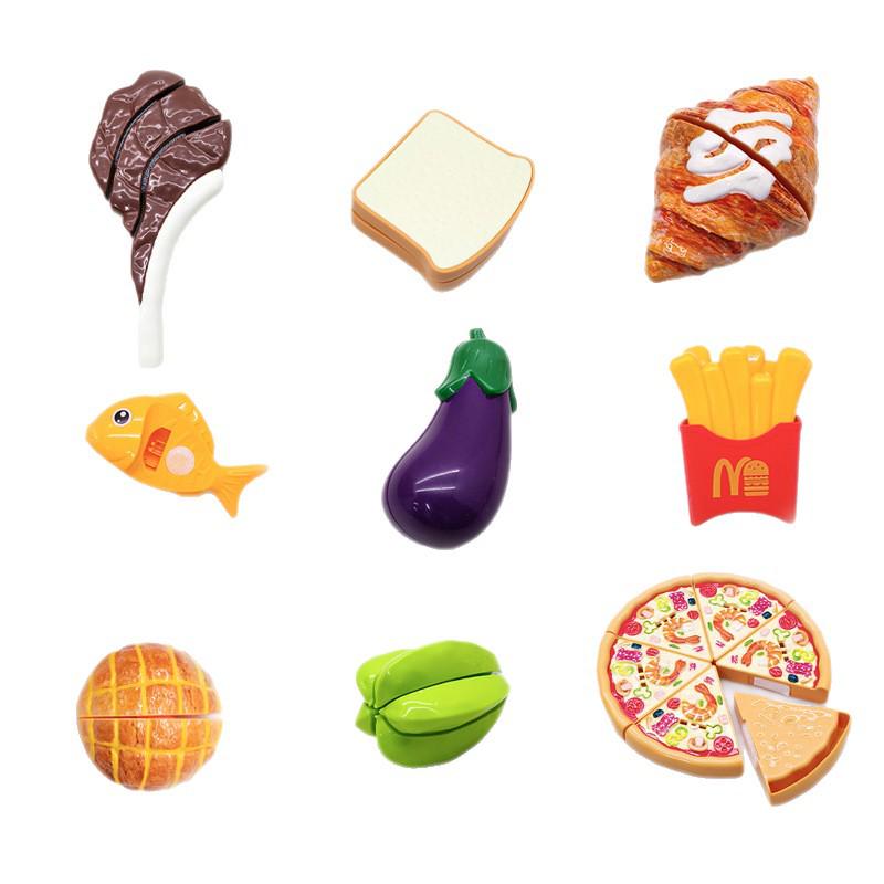Child's Role-Play Kitchen Set: Peelable and Sliceable Realistic Fruits & Vegetables