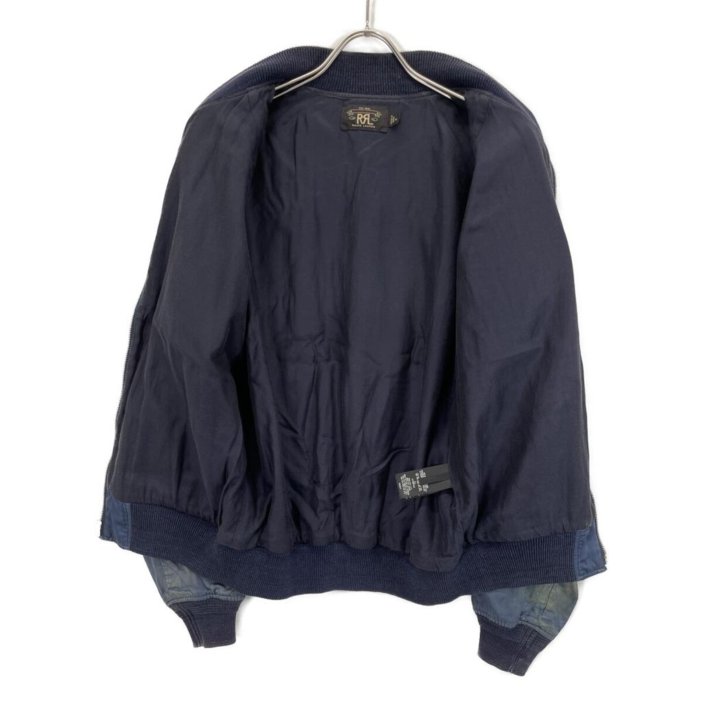 RRL Indigo Patch Embroidered Sateen Souvenir Jacket Jacket M khakiUsed