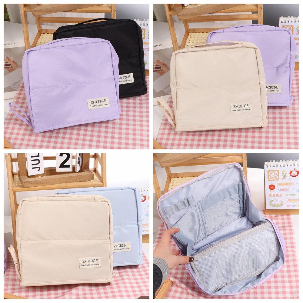 Large Capacity Pen Storage Bag Cosmetics Storage Pencil Box Stationary Holder  Children Gift