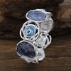 Color Painted Oil Geometric Rose Elastic Bracelet Fashion Premium Ladies Versatile Alloy Bracelet