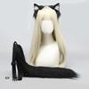 Lovely Plush Tail Animal Tail Cats Ears Headband Foxes Tail Adjustable Belt for Halloween Christmas Carnivals Party