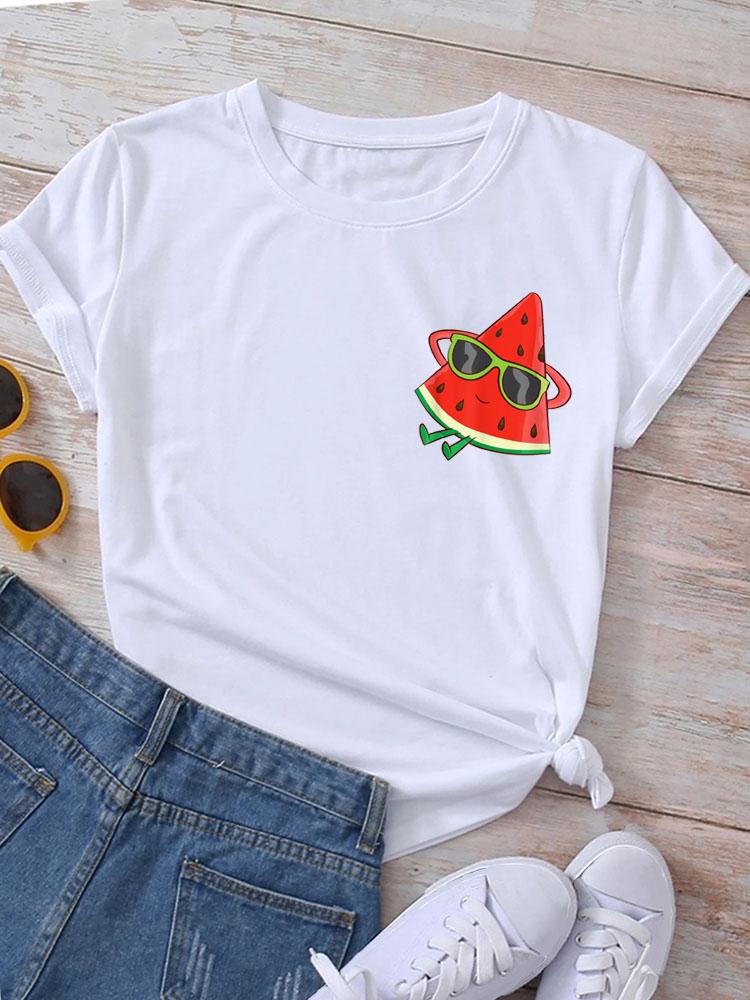 Nowy Damski T-Shirt Modne Bluzki Lato Koszulki z Nadrukiem Damskie Krótki Rękaw Casualowe T-Shirty Pani Dziewczyny Streetwear